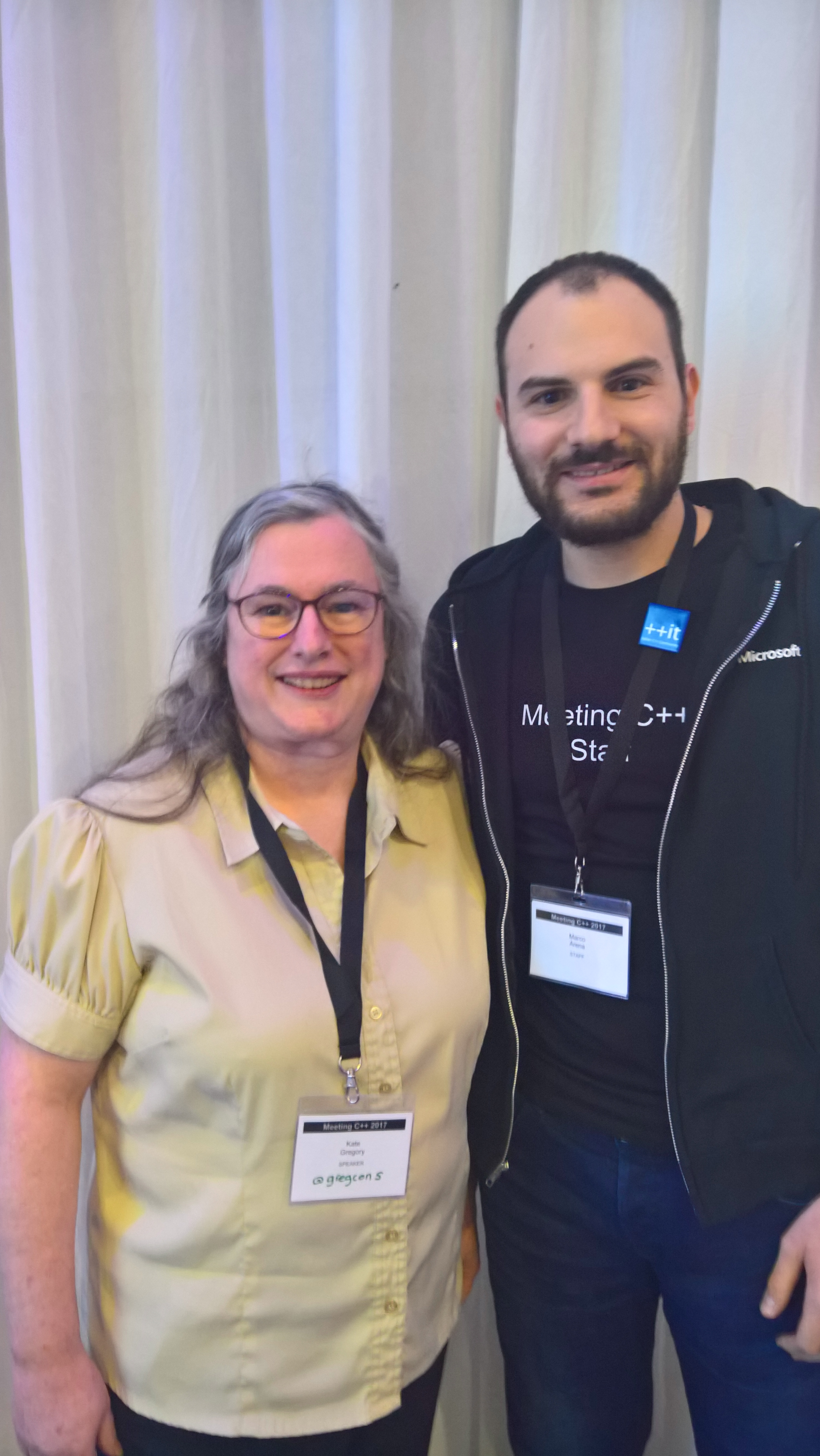 Con Kate Gregory a Meeting C++ 2017